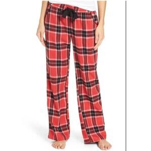 Make + Model Flannel Pocket Lounge Pajama Pants Red Women's XXL